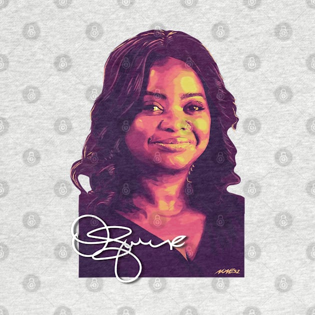 Octavia Spencer Signed Portrait by Nonesz Workshop